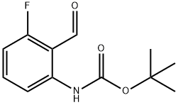 (3-Fluoro-2-formyl-phenyl)-carbamic acid tert-butyl ester Struktur