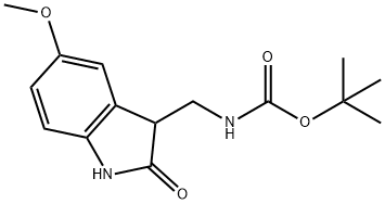 tert-Butyl ((5-methoxy-2-oxoindolin-3-yl)methyl)carbamate Struktur