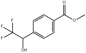 Benzoic acid, 4-(2,2,2-trifluoro-1-hydroxyethyl)-, methyl ester Struktur