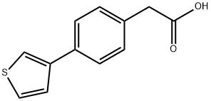 2-(4-(thiophen-3-yl)phenyl)acetic acid Struktur