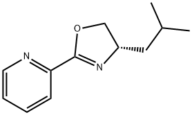 (S)-(-)-4-(2-Methylpropyl)-2-(2-pyridyl)-2-oxazoline Struktur