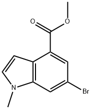 Methyl 6-bromo-1-methyl-1H-indole-4-carboxylate Struktur