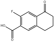 3-Fluoro-5-oxo-5,6,7,8-tetrahydronaphthalene-2-carboxylic acid Struktur