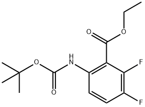 ethyl 6-((tert-butoxycarbonyl)amino)-2,3-difluorobenzoate Struktur