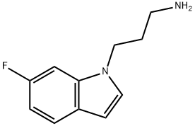 3-(6-Fluoro-1H-indol-1-yl)propan-1-amine Struktur