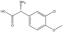 (2R)-2-AMINO-2-(3-CHLORO-4-METHOXYPHENYL)ACETIC ACID Struktur