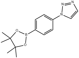 1-(4-(4,4,5,5-tetramethyl-1,3,2-dioxaborolan-2-yl)phenyl)-1H-1,2,3-triazole Struktur