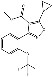 methyl5-cyclopropyl-3-(2-(trifluoromethoxy)phenyl)isoxazole-4-carboxylate Struktur