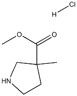 methyl 3-methylpyrrolidine-3-carboxylate hydrochloride Struktur