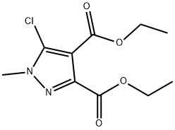 Diethyl 5-chloro-1-methyl-1H-pyrazole-3,4-dicarboxylate Struktur