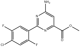 Methyl 6-amino-2-(4-chloro-2,5-difluorophenyl)pyrimidine-4-carboxylate Struktur