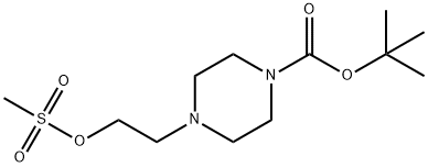 tert-butyl 4-(2-(methylsulfonyloxy)ethyl)piperazine-1-carboxylate Struktur