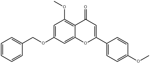 4H-1-Benzopyran-4-one, 5-methoxy-2-(4-methoxyphenyl)-7-(phenylmethoxy)- Struktur