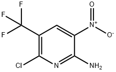 6-Chloro-3-nitro-5-(trifluoromethyl)pyridin-2-amine Struktur