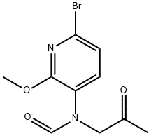 N-(6-bromo-2-methoxypyridin-3-yl)-N-(2-oxopropyl)formamide Struktur