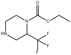 Ethyl 2-(trifluoromethyl)piperazine-1-carboxylate Struktur