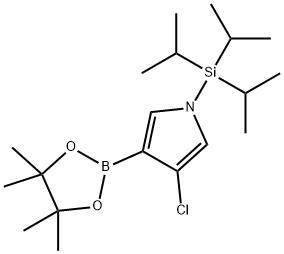 3-CHLORO-4-(4,4,5,5-TETRAMETHYL-1,3,2-DIOXABOROLAN-2-YL)-1-(TRIISOPROPYLSILYL)-1H-PYRROLE Struktur