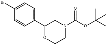 tert-butyl 2-(4-bromophenyl)morpholine-4-carboxylate Struktur