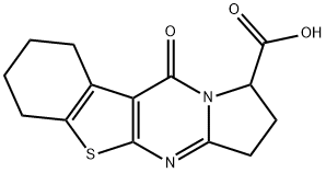 10-oxo-1,2,3,6,7,8,9,10-octahydrobenzo[4,5]thieno[2,3-d]pyrrolo[1,2-a]pyrimidine-1-carboxylic acid Struktur