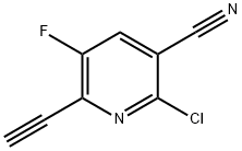 2-Chloro-6-ethynyl-5-fluoronicotinonitrile Struktur