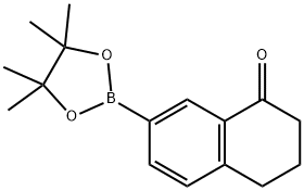 7-(4,4,5,5-tetramethyl-1,3,2-dioxaborolan-2-yl)-3,4-dihydronaphthalen-1(2H)-one Struktur