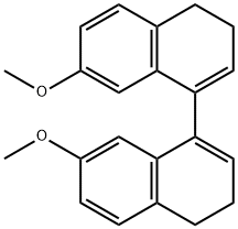 7,7'-Dimethoxy-3,4,3',4'-tetrahydro-[1,1']binaphthyl Struktur