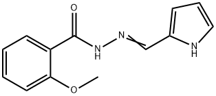 (E)-N'-((1H-pyrrol-2-yl)methylene)-2-methoxybenzohydrazide Struktur