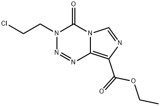 Ethyl 3-(2-chloroethyl)-4-oxo-3,4-dihydroimidazo[5,1-d][1,2,3,5]tetrazine-8-carboxylate Struktur