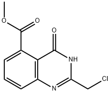 5-Quinazolinecarboxylic acid, 2-(chloromethyl)-3,4-dihydro-4-oxo-, methyl ester Struktur