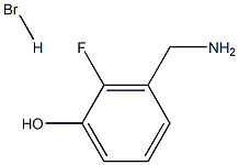 3-(aminomethyl)-2-fluorophenol hydrobromide Struktur