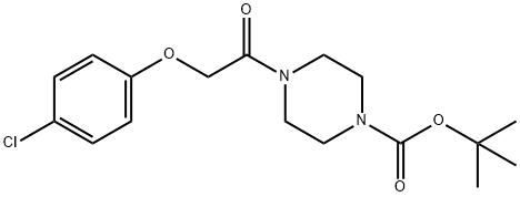 tert-butyl 4-(2-(4-chlorophenoxy)acetyl)piperazine-1-carboxylate Struktur