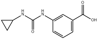 3-[(Cyclopropylcarbamoyl)amino]benzoic acid Struktur