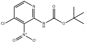 (4-Chloro-3-nitro-pyridin-2-yl)-carbamic acid tert-butyl ester Struktur