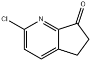 2-chloro-5,6-dihydrocyclopenta[b]pyridin-7-one Struktur