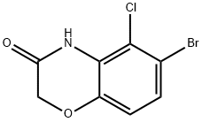 6-Bromo-5-chloro-4H-benzo[1,4]oxazin-3-one Struktur