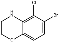 6-bromo-5-chloro-3,4-dihydro-2H-benzo[b][1,4]oxazine Struktur