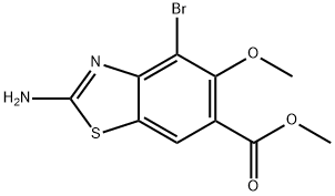 Methyl 2-amino-4-bromo-5-methoxybenzo[d]thiazole-6-carboxylate Struktur