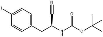 (S)-tert-butyl (1-cyano-2-(4-iodophenyl)ethyl)carbamate Struktur