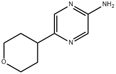 5-(tetrahydro-2H-pyran-4-yl)pyrazin-2-amine Struktur