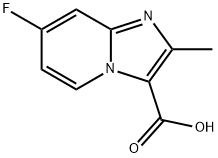 7-Fluoro-2-methyl-imidazo[1,2-a]pyridine-3-carboxylic acid Struktur