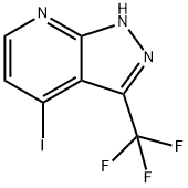 4-iodo-3-(trifluoromethyl)-1H-pyrazolo[3,4-b]pyridine Struktur