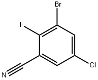 3-bromo-5-chloro-2-fluoroBenzonitrile Struktur