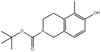 tert-butyl 6-hydroxy-5-methyl-3,4-dihydroisoquinoline-2(1H)-carboxylate Struktur