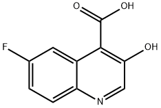 6-Fluoro-3-hydroxy-quinoline-4-carboxylic acid Struktur