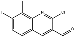 2-chloro-7-fluoro-8-methylquinoline-3-carbaldehyde Struktur