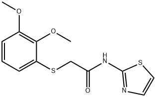 2-[(2,3-dimethoxyphenyl)sulfanyl]-N-(1,3-thiazol-2-yl)acetamide Struktur