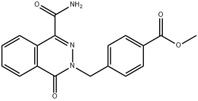 methyl 4-[(4-(aminocarbonyl)-1-oxo-2(1H)-phthalazinyl)methyl]benzoate Struktur