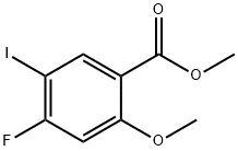 4-Fluoro-5-iodo-2-methoxy-benzoic acid methyl ester Struktur