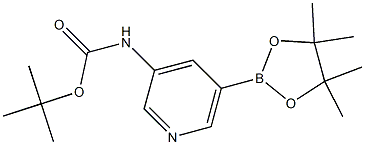 [5-(4,4,5,5-Tetramethyl-[1,3,2]dioxaborolan-2-yl)- pyridin-3-yl]-carbamic acid tert-butyl ester Struktur