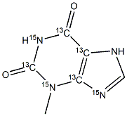 3-Methylxanthine-2,4,5,6-13C4, 1,3,9-15N3
		
	 Struktur